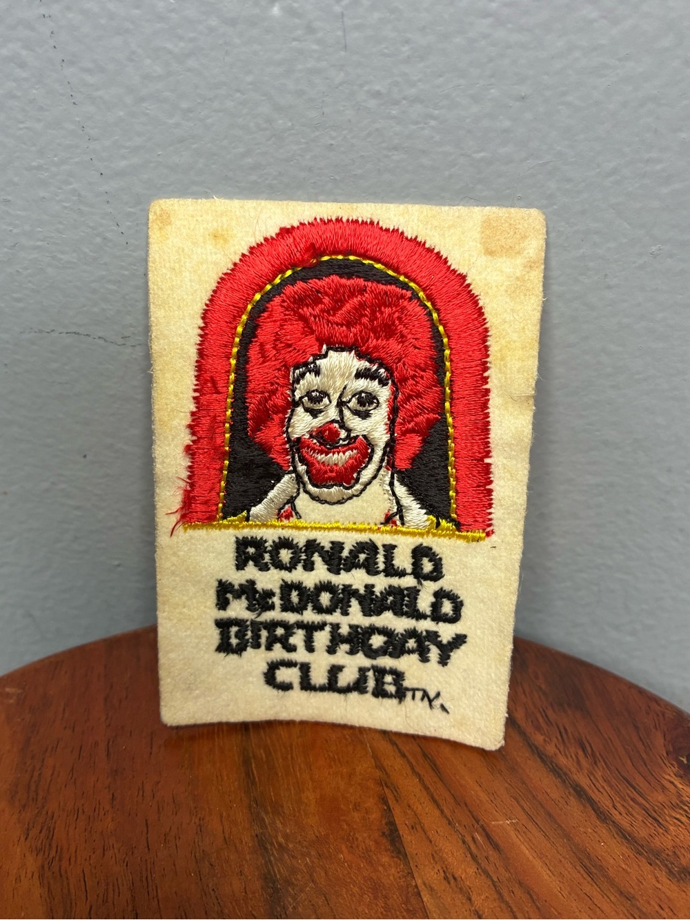 Vintage Ronald McDonald Birthday Club Embroidered Patch McDonald’s